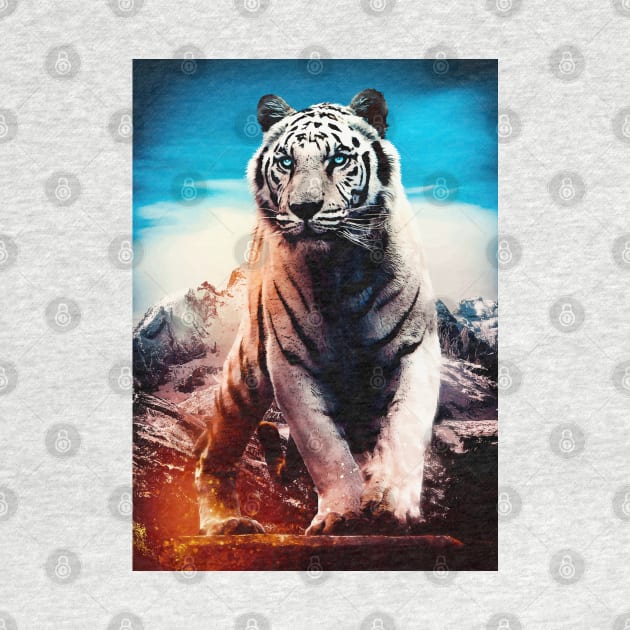 White Tiger Blue Eyes vector by syanart